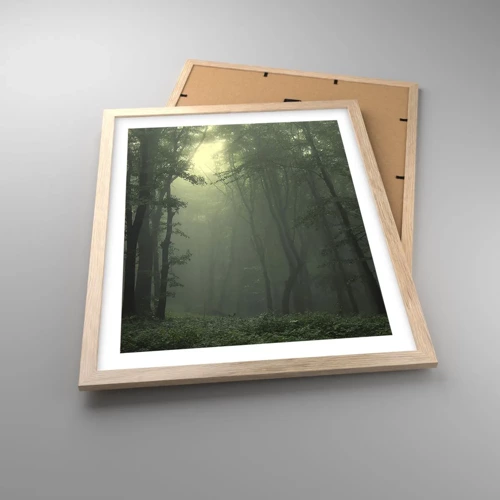 Poster in light oak frame - Before It Wakes Up - 40x50 cm