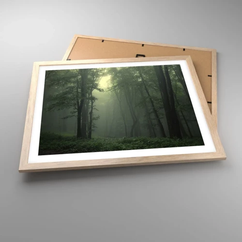 Poster in light oak frame - Before It Wakes Up - 50x40 cm