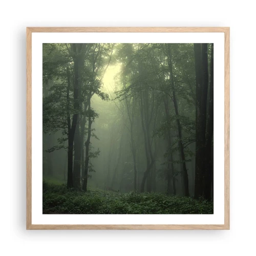 Poster in light oak frame - Before It Wakes Up - 60x60 cm