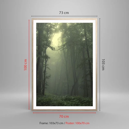 Poster in light oak frame - Before It Wakes Up - 70x100 cm