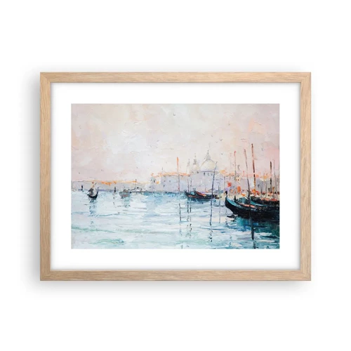 Poster in light oak frame - Behind Water behind Fog - 40x30 cm