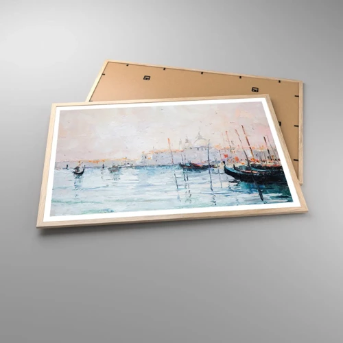 Poster in light oak frame - Behind Water behind Fog - 91x61 cm
