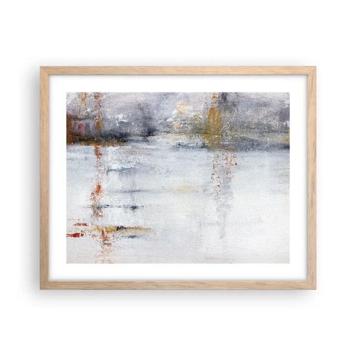 Poster in light oak frame - Behind a Curtain of Air - 50x40 cm