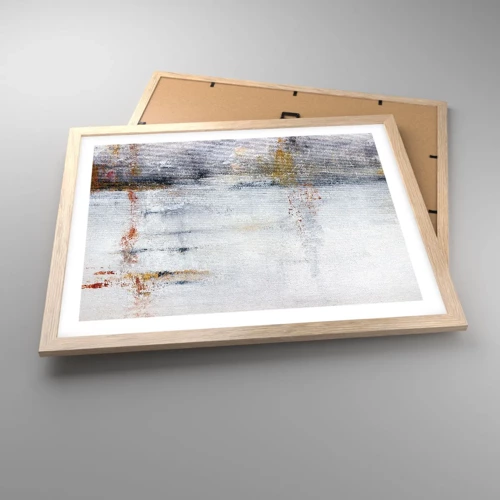 Poster in light oak frame - Behind a Curtain of Air - 50x40 cm