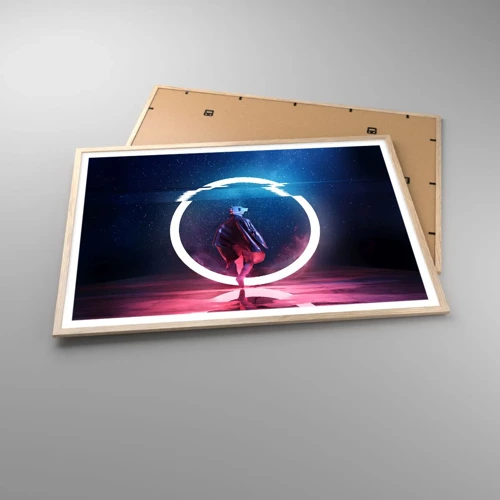 Poster in light oak frame - Between Worlds - 100x70 cm