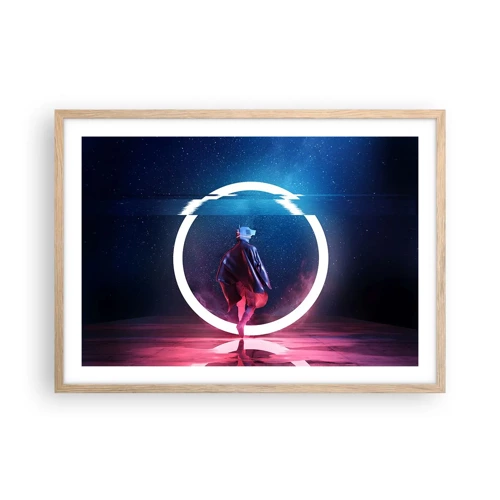 Poster in light oak frame - Between Worlds - 70x50 cm