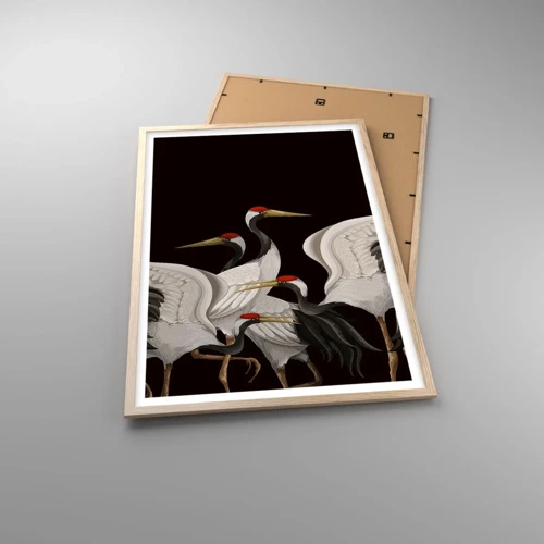 Poster in light oak frame - Bird Affairs - 61x91 cm