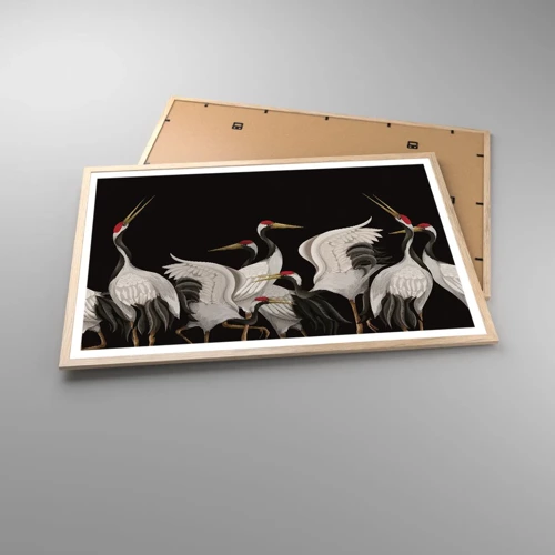 Poster in light oak frame - Bird Affairs - 91x61 cm