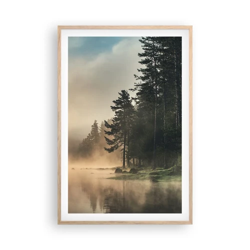 Poster in light oak frame - Birth of a Day - 61x91 cm