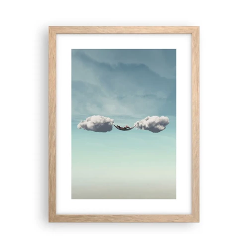 Poster in light oak frame - Blissful Moment - 30x40 cm