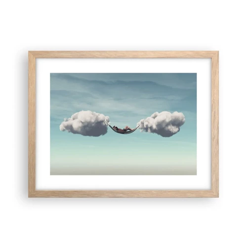 Poster in light oak frame - Blissful Moment - 40x30 cm