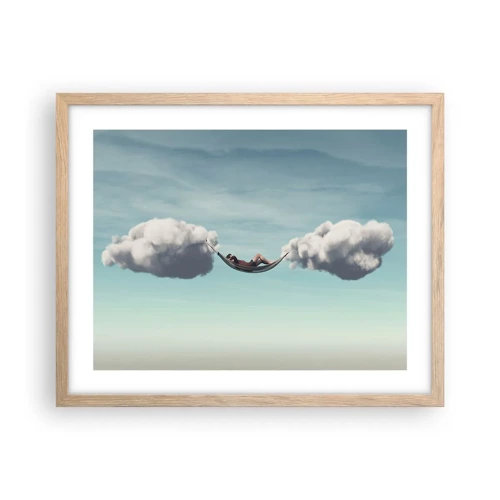 Poster in light oak frame - Blissful Moment - 50x40 cm