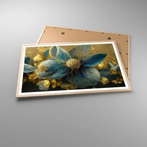 Poster in light oak frame - Blossoming in Gold - 91x61 cm