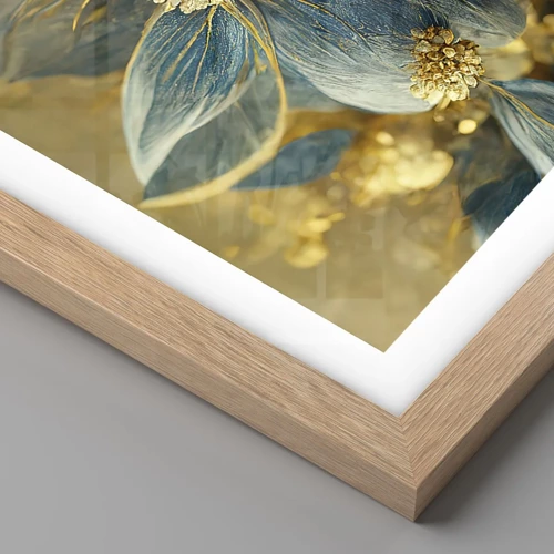 Poster in light oak frame - Blossoming in Gold - 91x61 cm