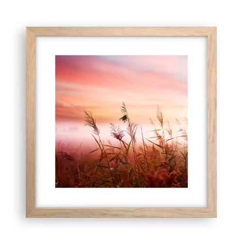 Poster in light oak frame - Blowing in the Wind - 30x30 cm