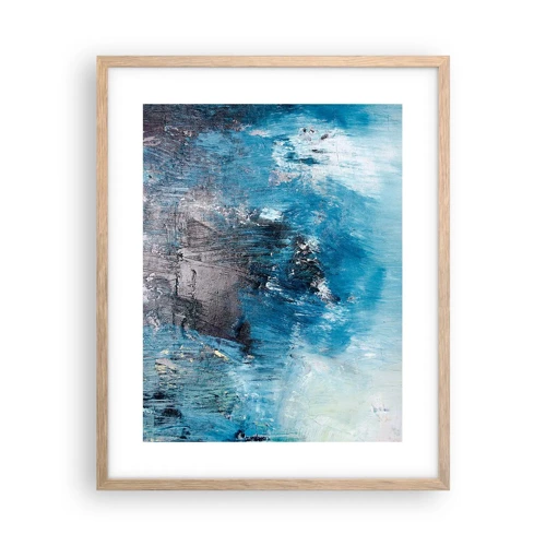 Poster in light oak frame - Blue Rhapsody - 40x50 cm