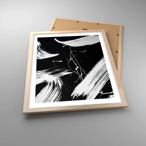 Poster in light oak frame - Breaking the Darkness - 40x50 cm