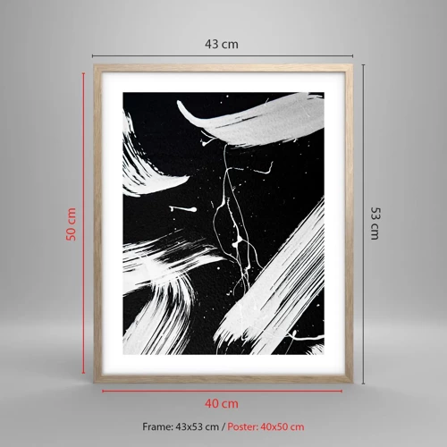 Poster in light oak frame - Breaking the Darkness - 40x50 cm