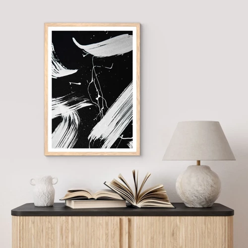 Poster in light oak frame - Breaking the Darkness - 70x100 cm