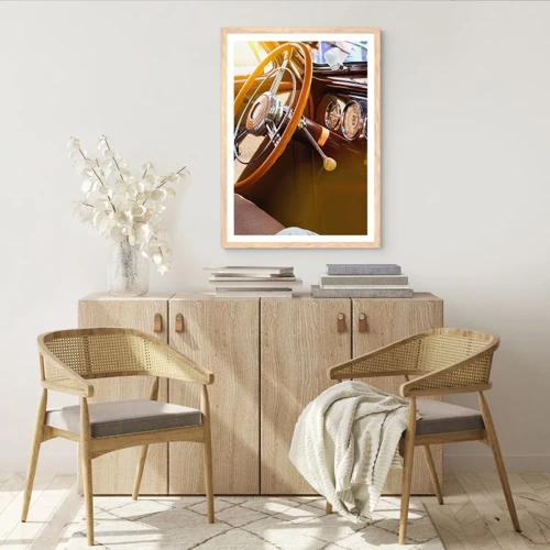 Poster in light oak frame - Breath of Luxury form the Past - 70x100 cm