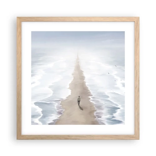 Poster in light oak frame - Bright Future - 40x40 cm