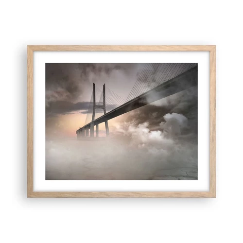 Poster in light oak frame - By the River that Doesn't Exist - 50x40 cm