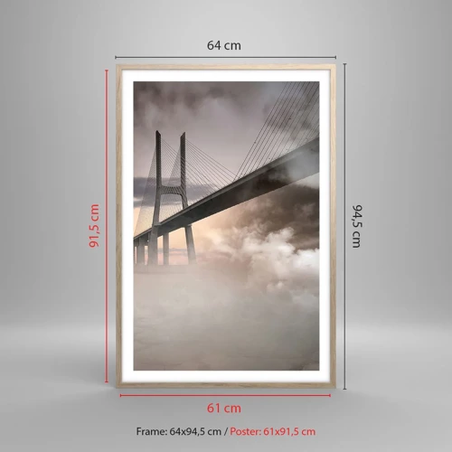 Poster in light oak frame - By the River that Doesn't Exist - 61x91 cm