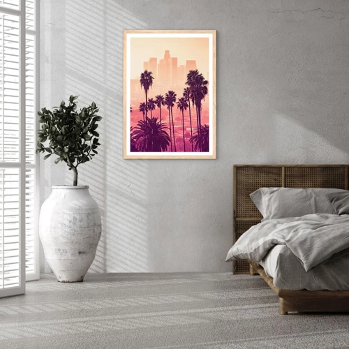 Poster in light oak frame - Californian Landscape - 30x40 cm
