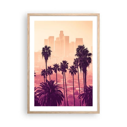 Poster in light oak frame - Californian Landscape - 50x70 cm
