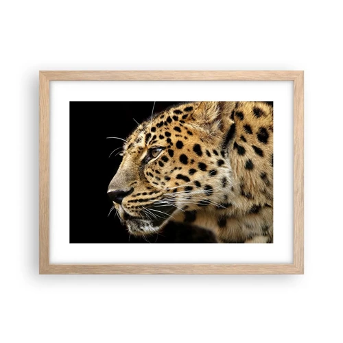 Poster in light oak frame - Calm, Focused, Ready - 40x30 cm