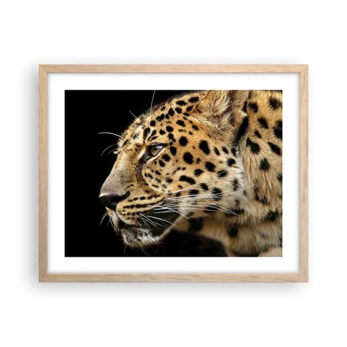 Poster in light oak frame - Calm, Focused, Ready - 50x40 cm