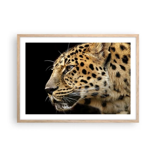 Poster in light oak frame - Calm, Focused, Ready - 70x50 cm