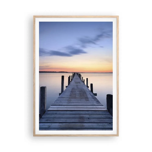 Poster in light oak frame - Calm of a Quiet Dusk - 70x100 cm