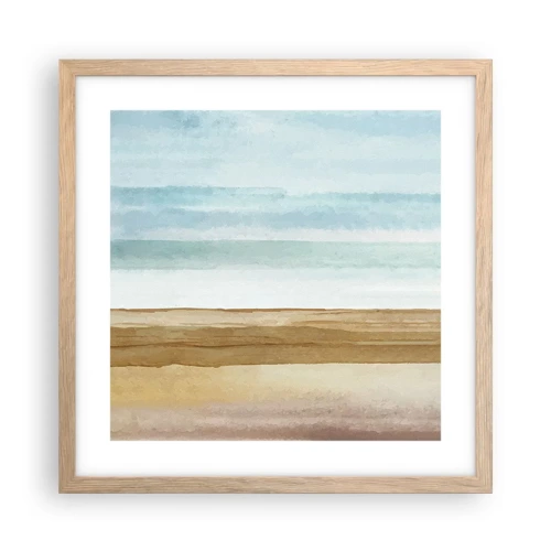 Poster in light oak frame - Calming - 40x40 cm