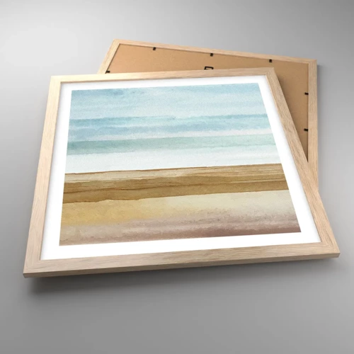 Poster in light oak frame - Calming - 40x40 cm