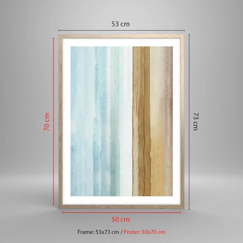 Poster in light oak frame - Calming - 50x70 cm