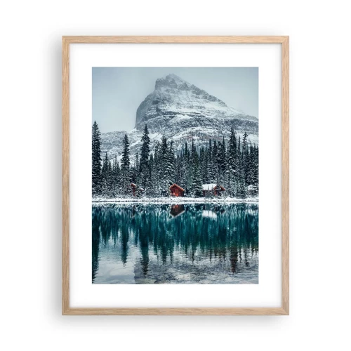 Poster in light oak frame - Canadian Retreat - 40x50 cm