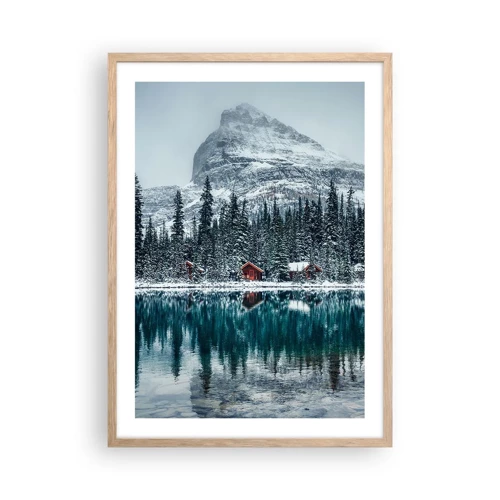 Poster in light oak frame - Canadian Retreat - 50x70 cm