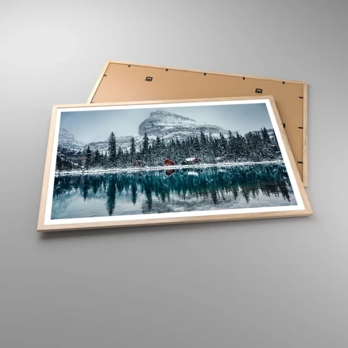 Poster in light oak frame - Canadian Retreat - 91x61 cm