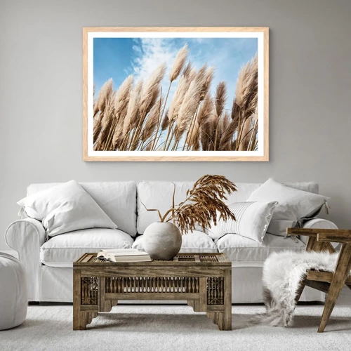 Poster in light oak frame - Caress of Sun and Wind - 40x30 cm