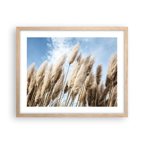 Poster in light oak frame - Caress of Sun and Wind - 50x40 cm