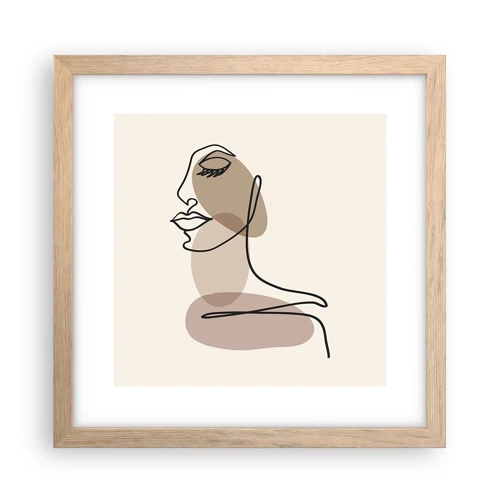 Poster in light oak frame - Certain Line of Beauty - 30x30 cm