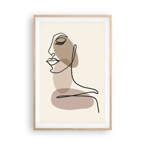 Poster in light oak frame - Certain Line of Beauty - 61x91 cm