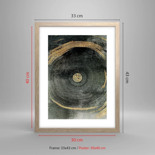 Poster in light oak frame - Change and Persistance - 30x40 cm