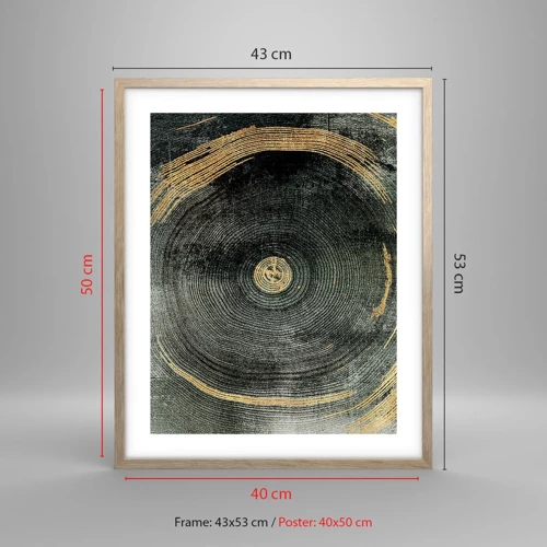 Poster in light oak frame - Change and Persistance - 40x50 cm