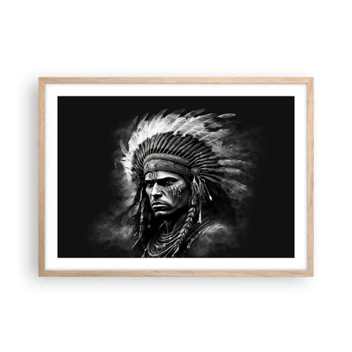 Poster in light oak frame - Chief and Warrior - 70x50 cm
