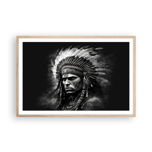 Poster in light oak frame - Chief and Warrior - 91x61 cm