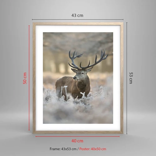 Poster in light oak frame - Chilly Morning - 40x50 cm