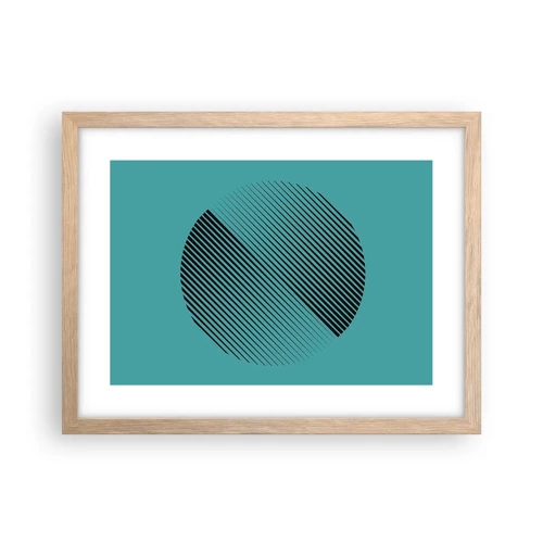 Poster in light oak frame - Circle - Geometrical Variation - 40x30 cm