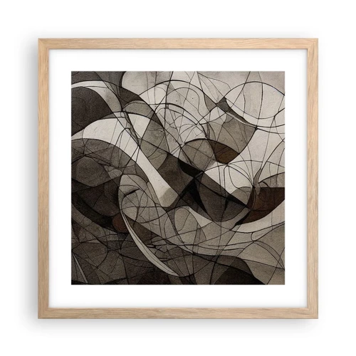 Poster in light oak frame - Circulation of the Colours of the Earth - 40x40 cm